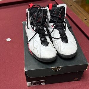 Nike White/Black/Red High-Top Basketball Sneakers Sz 9.5